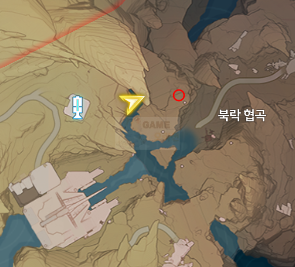 명조 북락광야 조망지점 지도